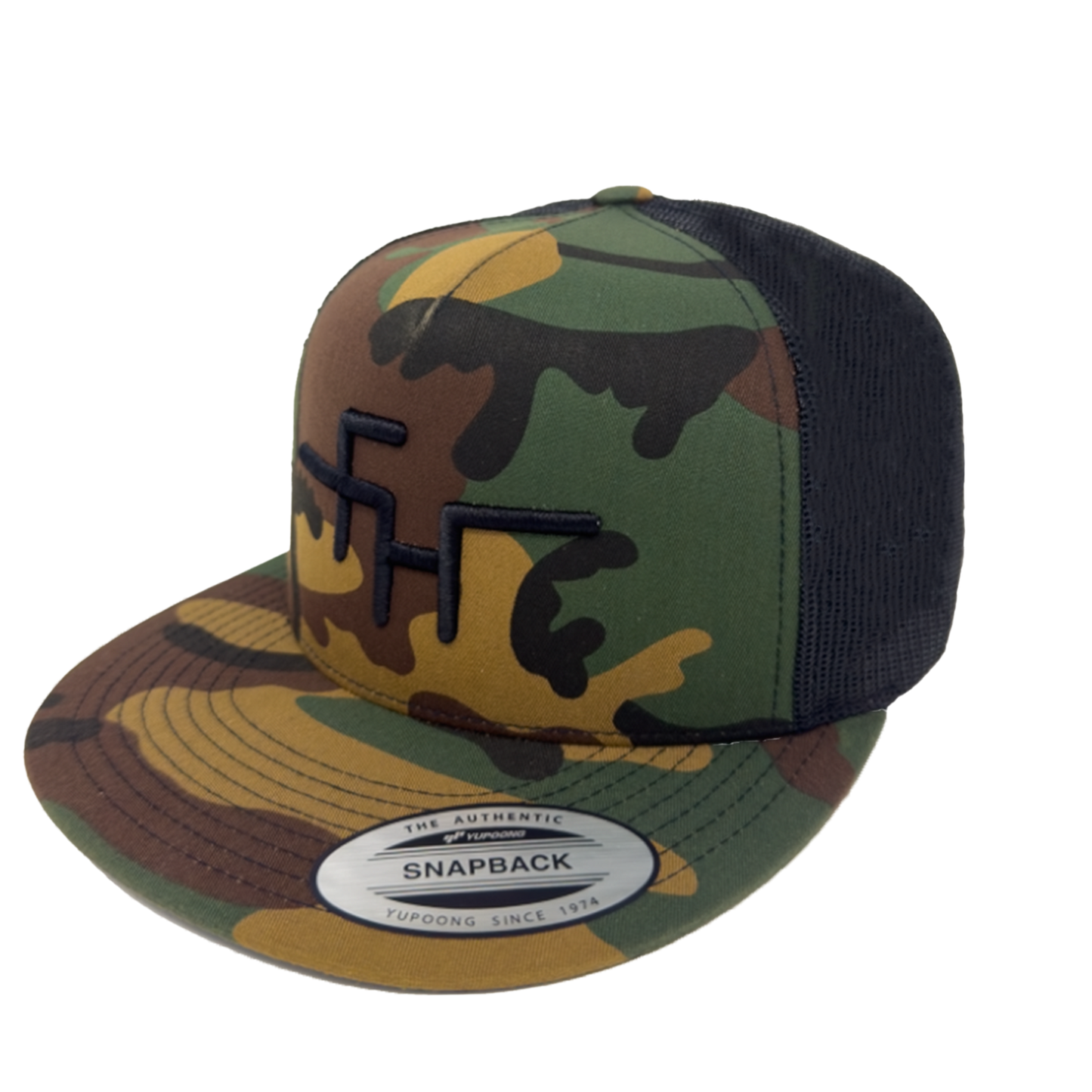 The Logo Hat - Green Camo/Black | Fairhope Roughstock Company